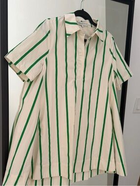 🌿 English Factory Striped Shirt Dress | Size Small | NWT